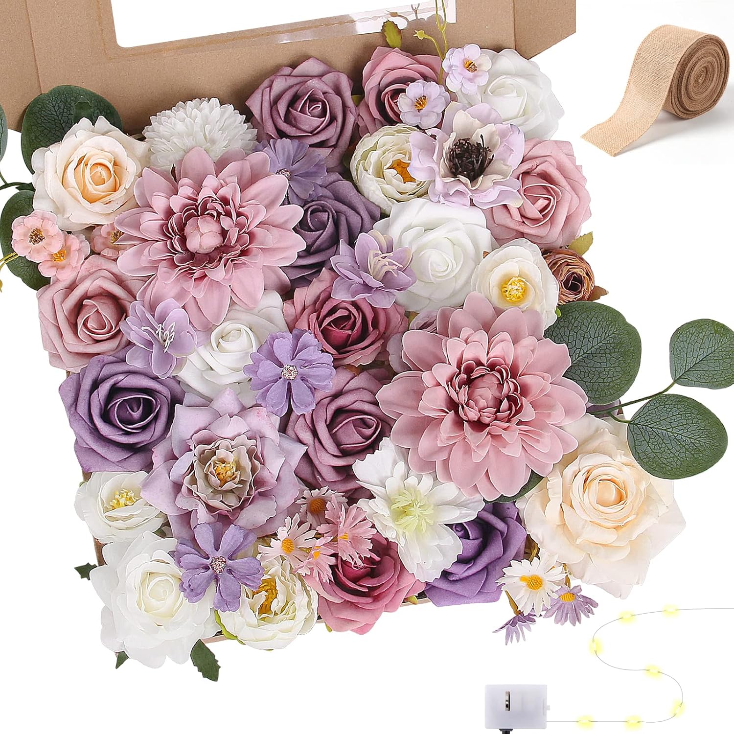 Blue Artificial Flowers — Light Purple Pink