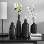 Modern Black Vase Set — Set of 4 - View 3