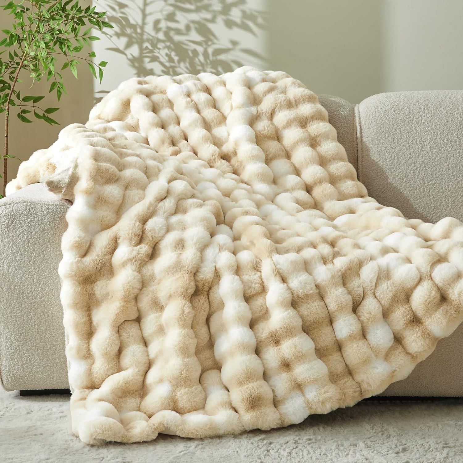 Beige Throw Pillow — 50" - View 8