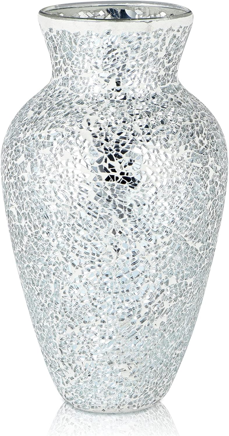 Handcrafted Glass Flower Vase — 11" - View 8