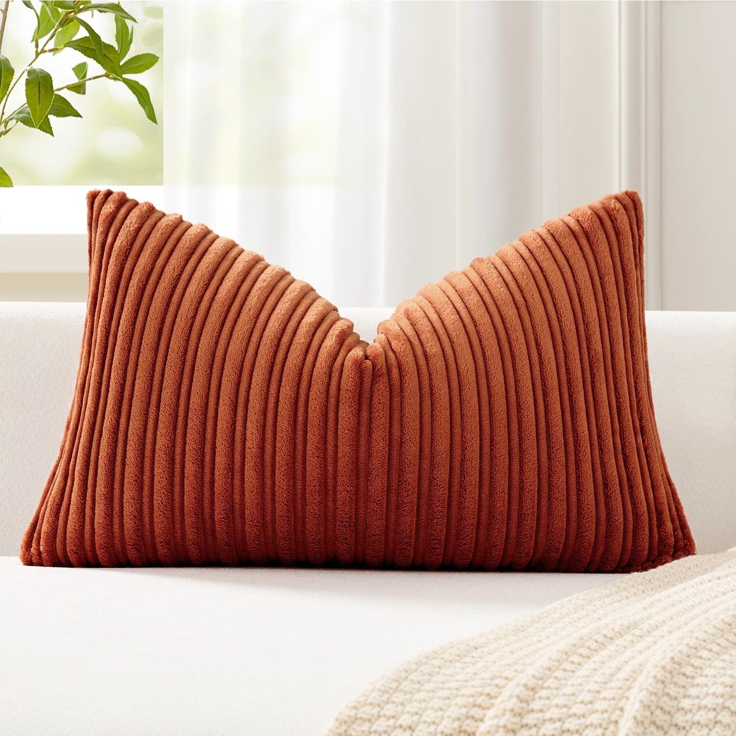 Lumbar Boho Beige Pillow Cover — 20" — 24" x 14" (Pack of 1)