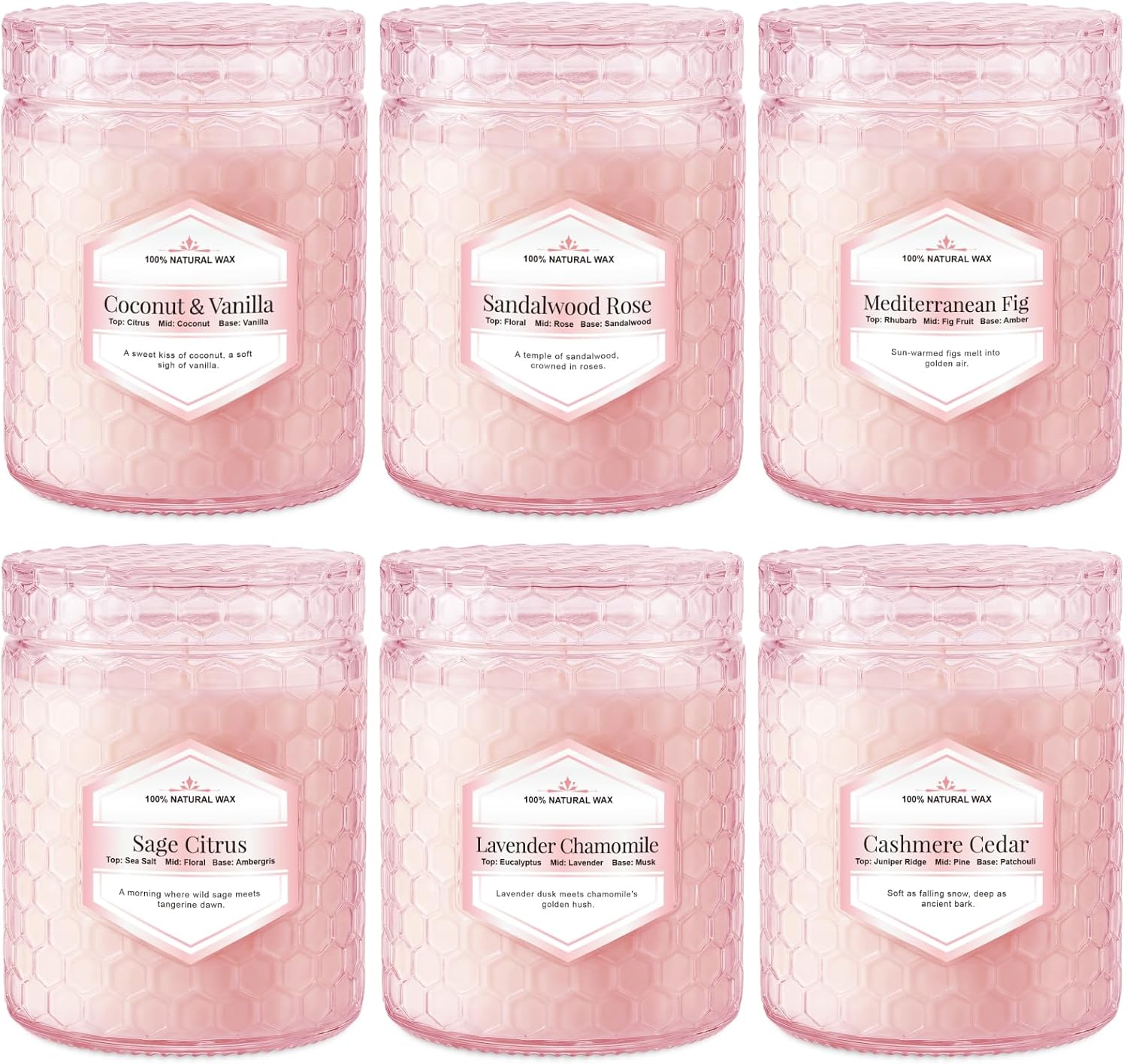 Scented Blue Candle — Pink
