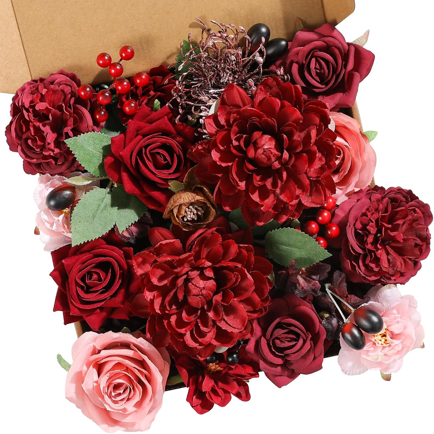 Blue Artificial Flowers — Mature Burgundy