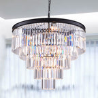 Adjustable Luxe Glass Chandelier