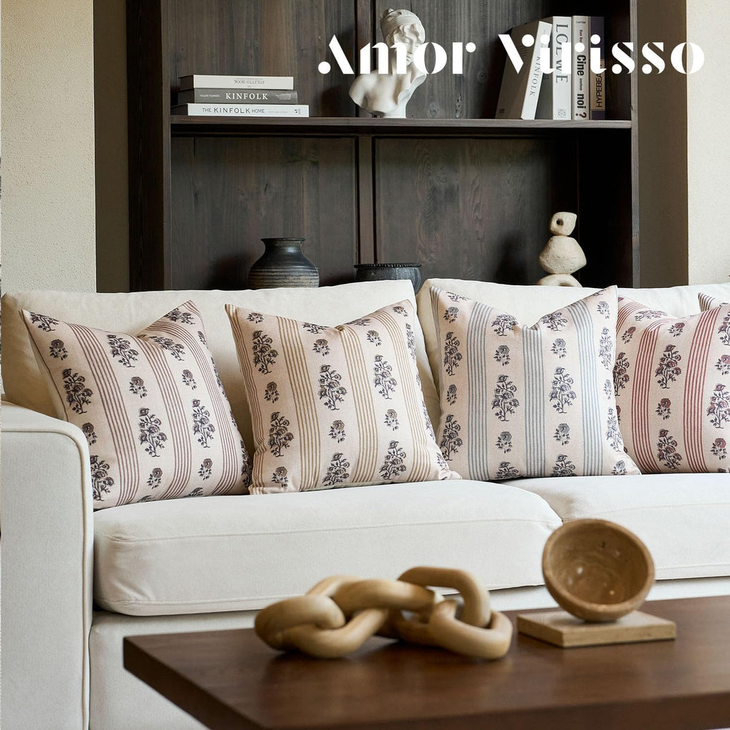 Farmhouse Beige Throw Pillow Cover — 18" - View 7