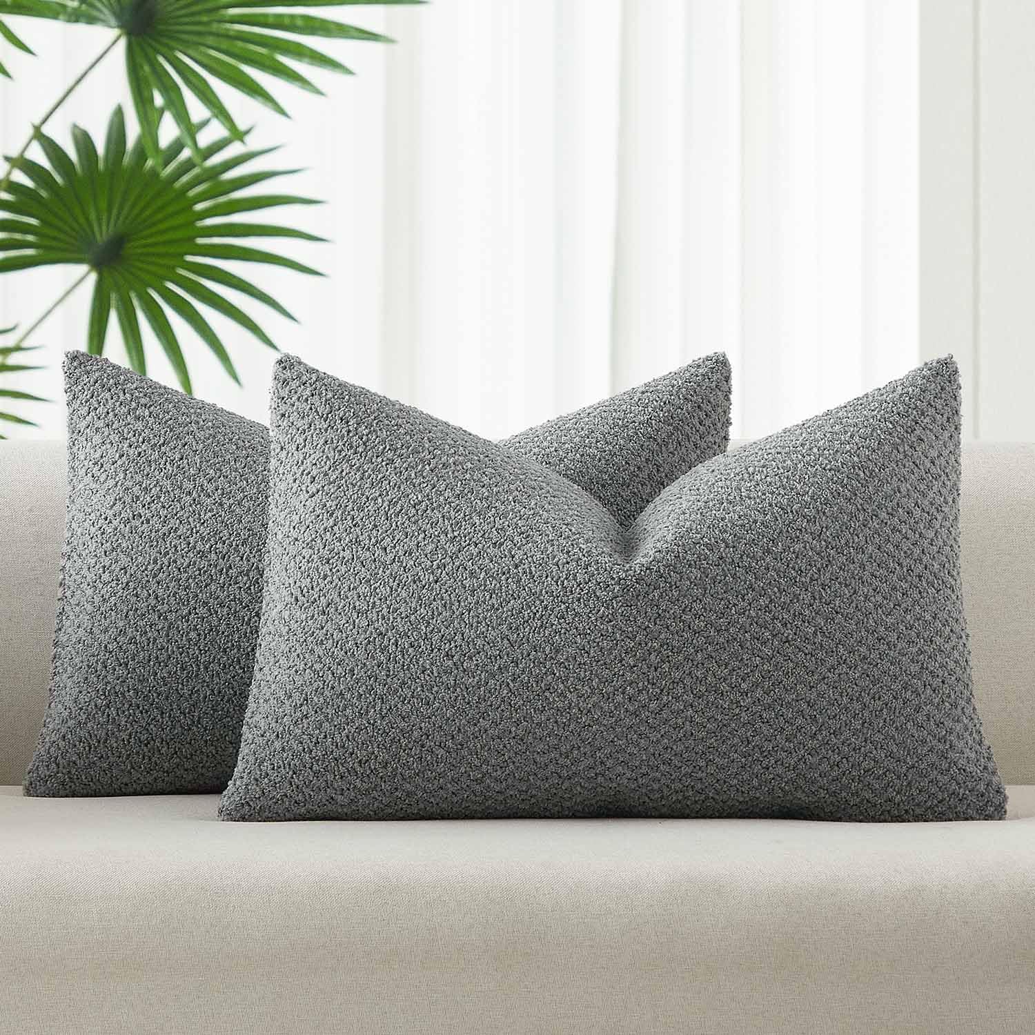 Boho Beige Throw Pillow Cover — 18" — Silver Frost
