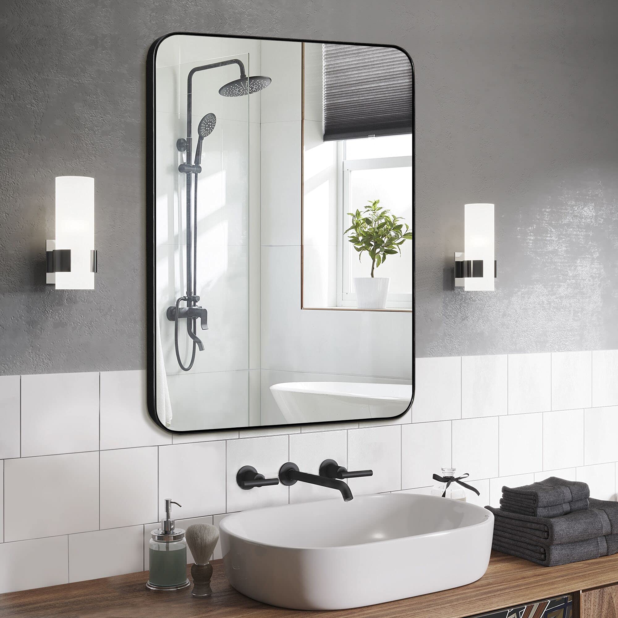 Framed Metal Mirror — 30"