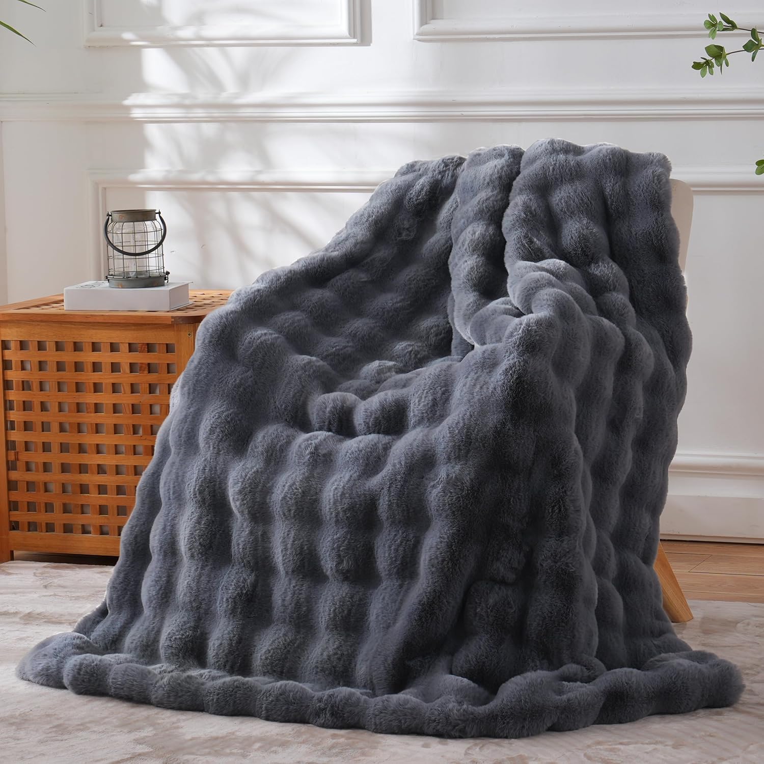Beige Throw Pillow — 51" — Throw(50" x 60")