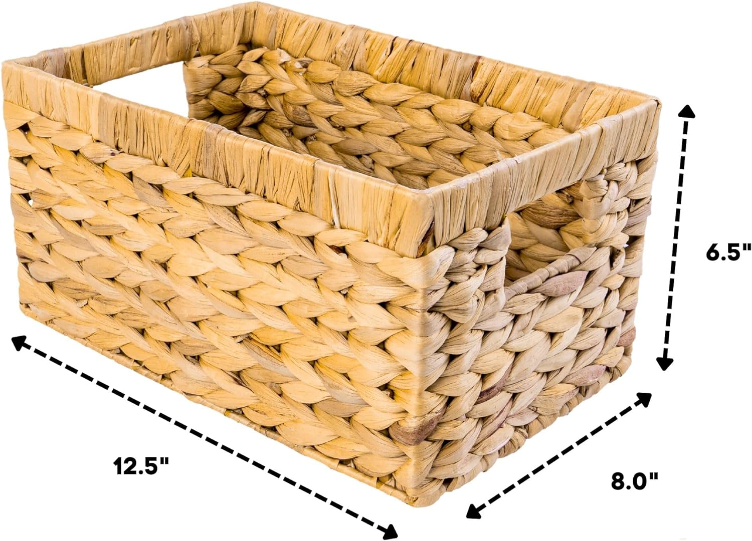 Handwoven Boho Beige Storage Basket — Set of 6 - View 2