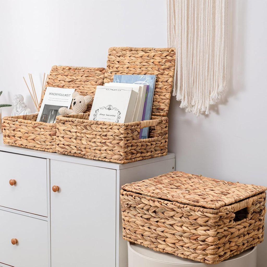 Hand-Woven Boho Metal Storage Basket - View 3