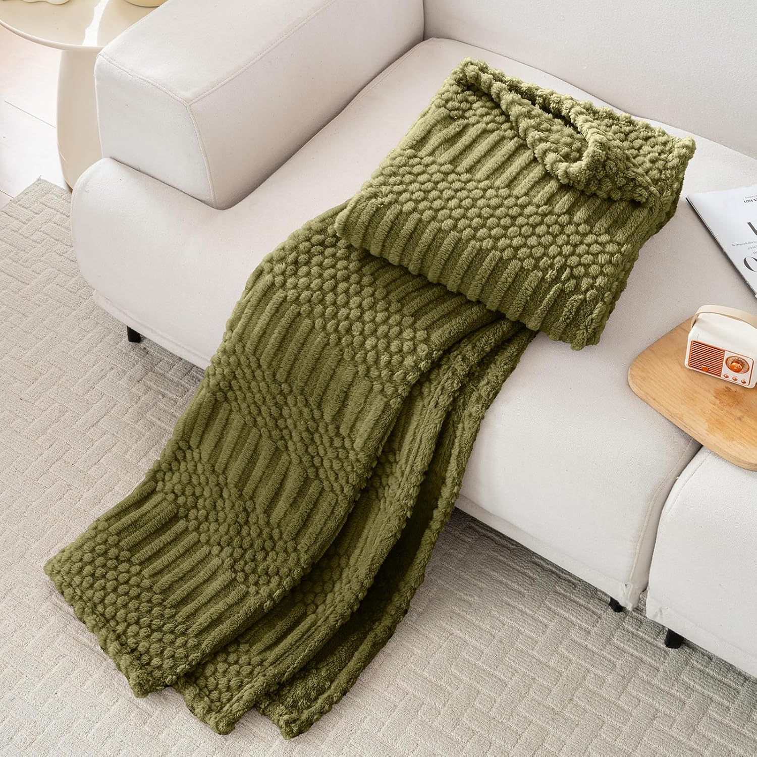 Beige Throw Pillow — 70" - View 5