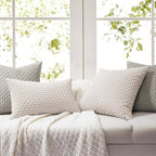Boho Beige Throw Pillow Cover — 18" - View 7