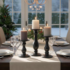 Farmhouse Metal Pillar Candle — 10" - View 2