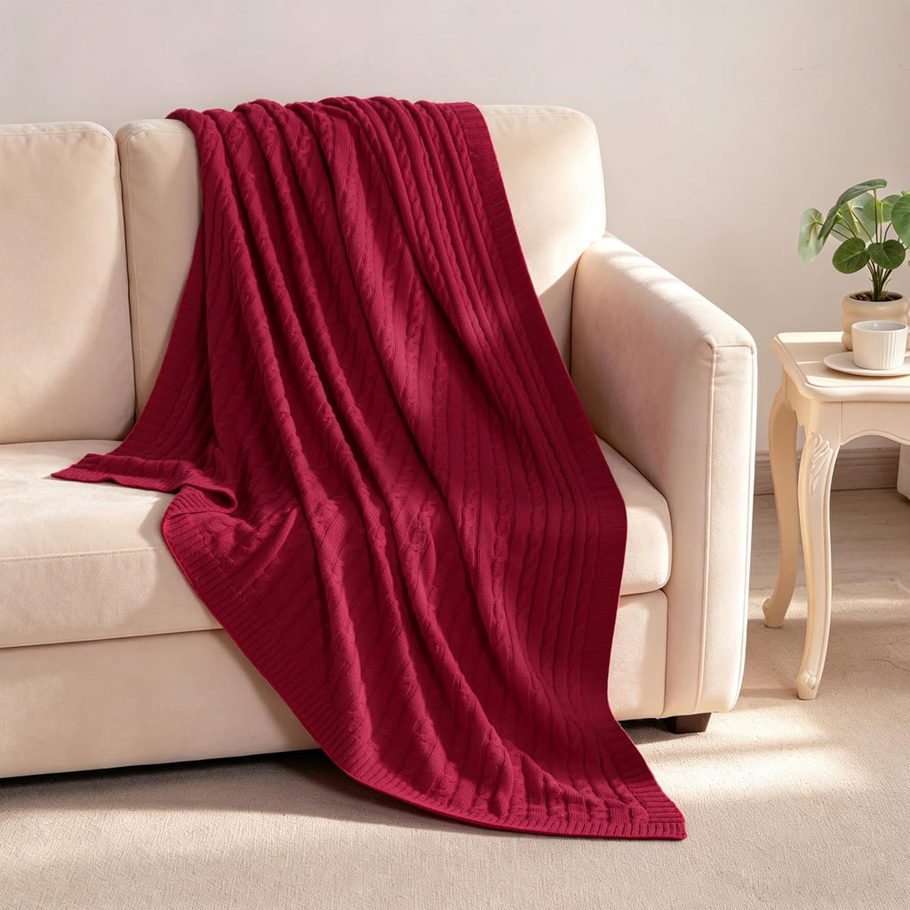 Knit Beige Throw Pillow — 51" - View 3