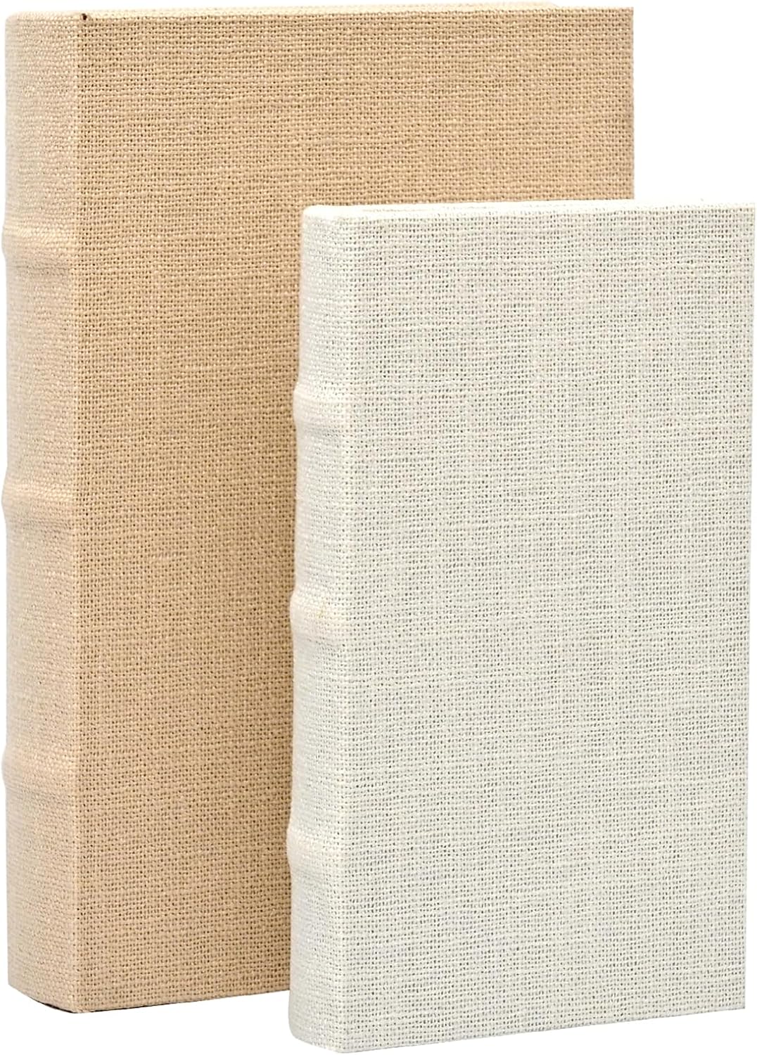 Linen Modern Beige Storage Basket — 13" — Beige&White
