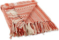 Beige Throw Pillow — 60" — Vintage Orange/Red
