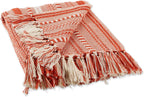 Beige Throw Pillow — 60" — Vintage Orange/Red