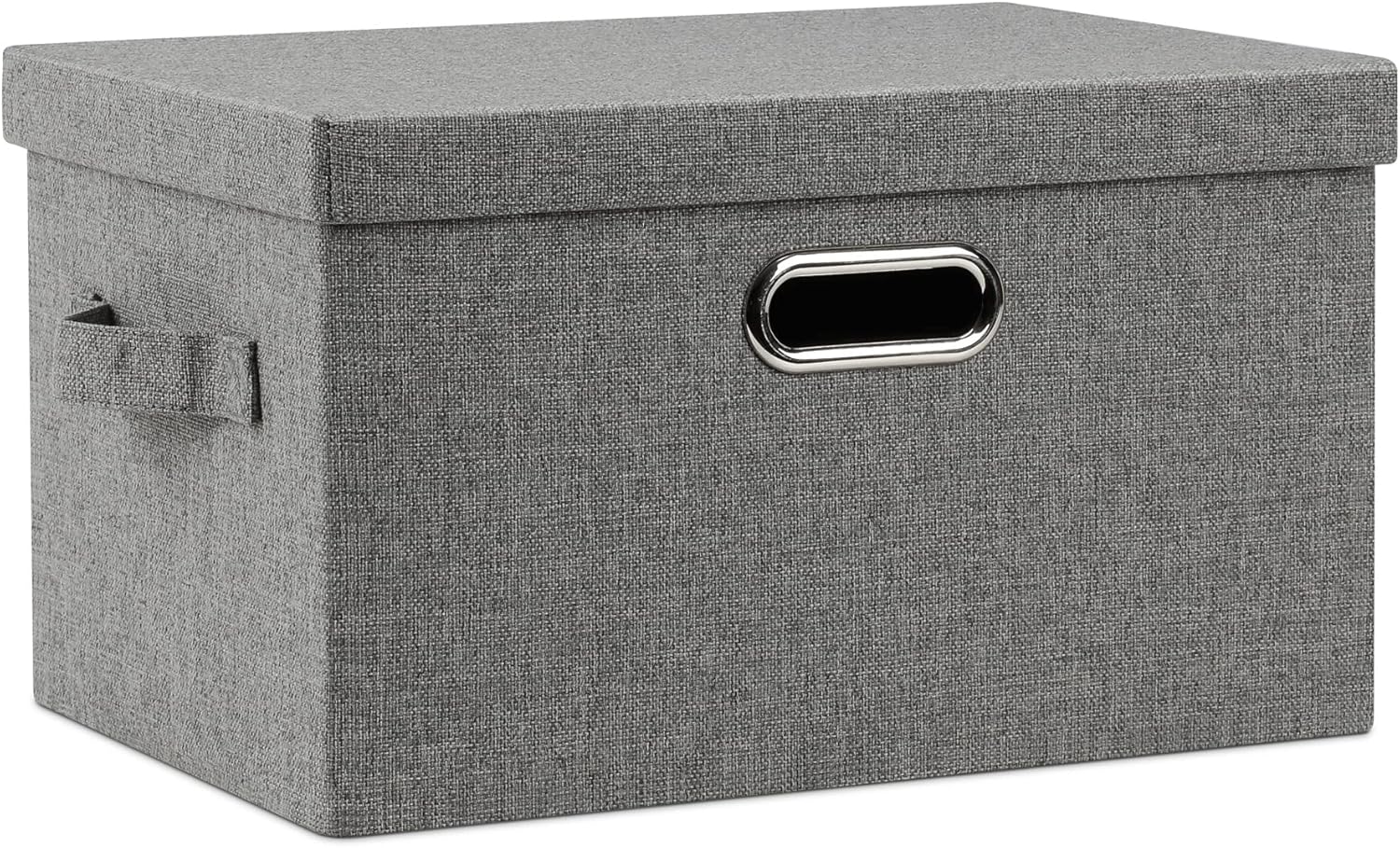 Linen Beige Storage Bin — 6x11 — Gray1