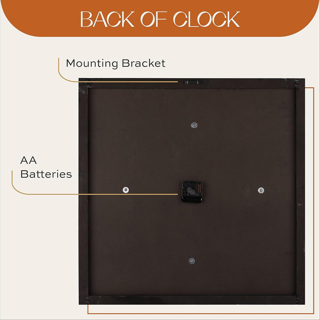 Farmhouse Wood Wall Clock — 24" - View 3