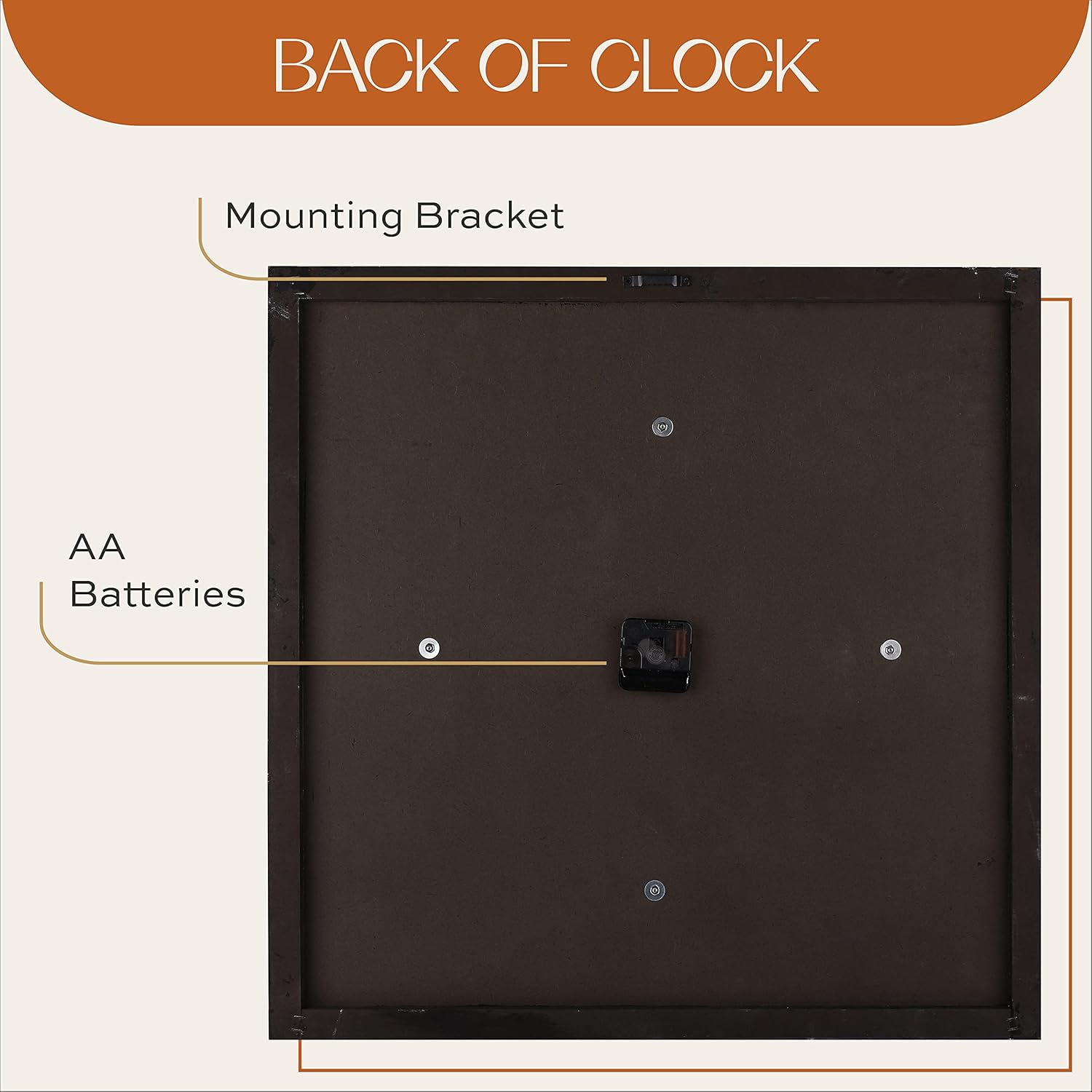 Farmhouse Wood Wall Clock — 24" - View 3