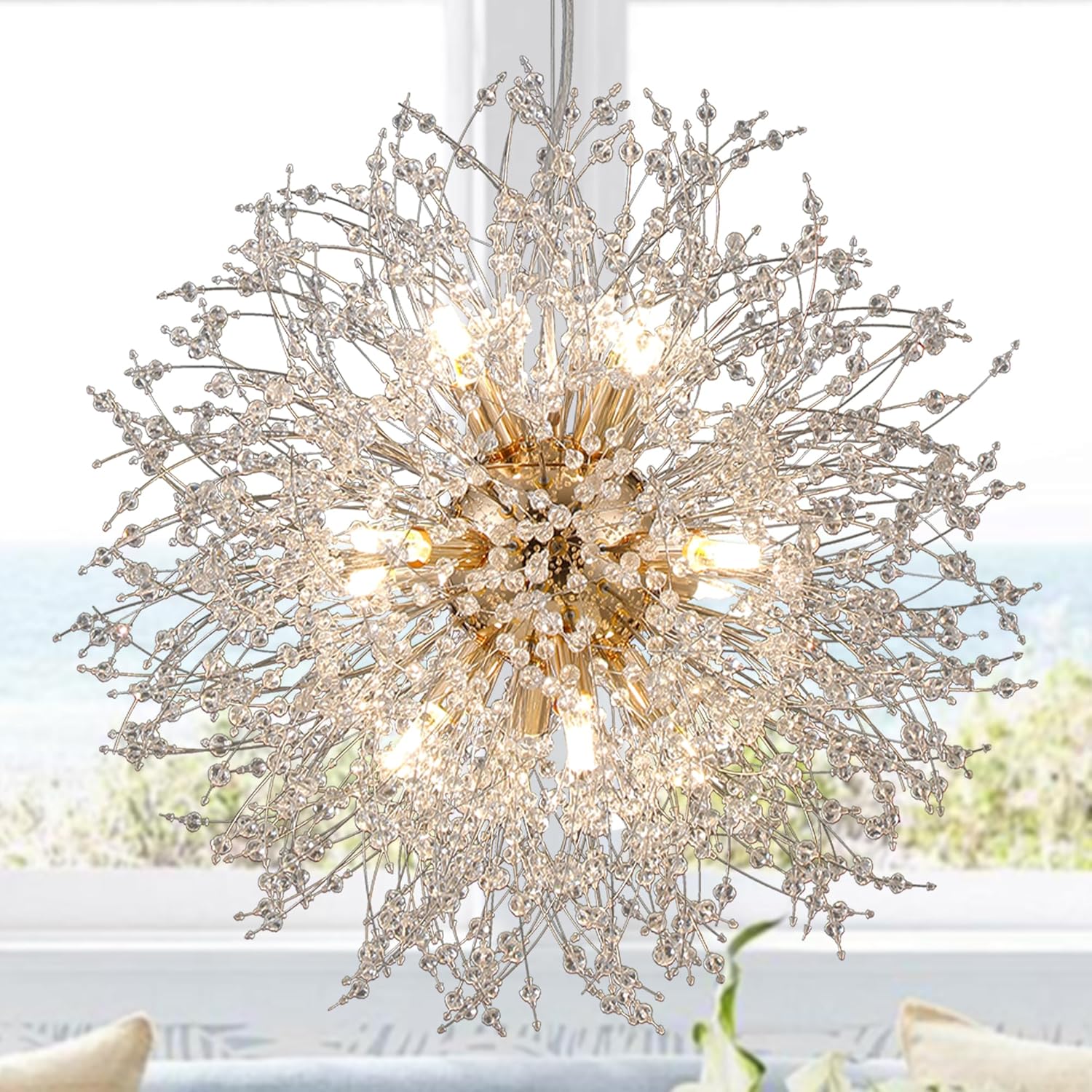 Luxe Gold Chandelier — 24-Light — D21.65” 12-Light
