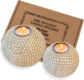 Beige Candle — Set of 2 — Beige and White