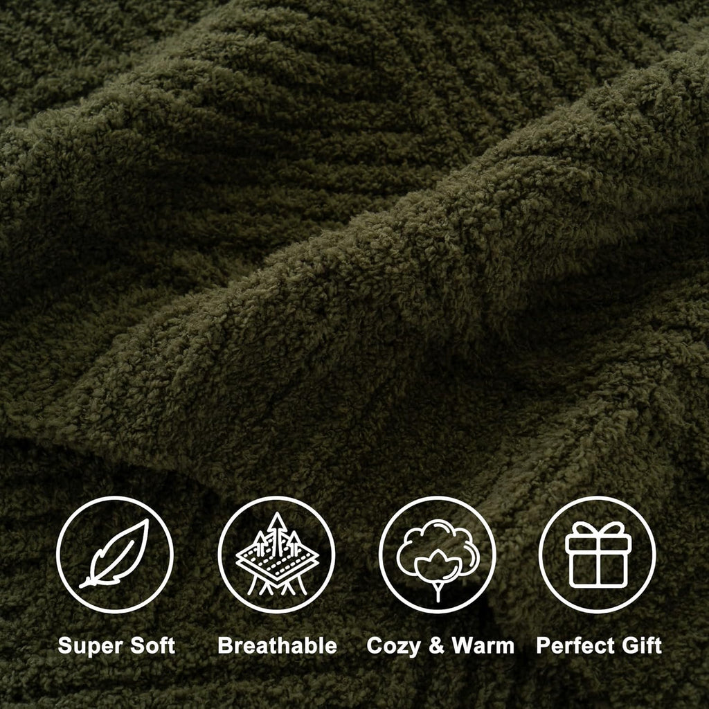 Knit Beige Throw Pillow — 50" - View 3