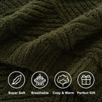 Knit Beige Throw Pillow — 50" - View 3
