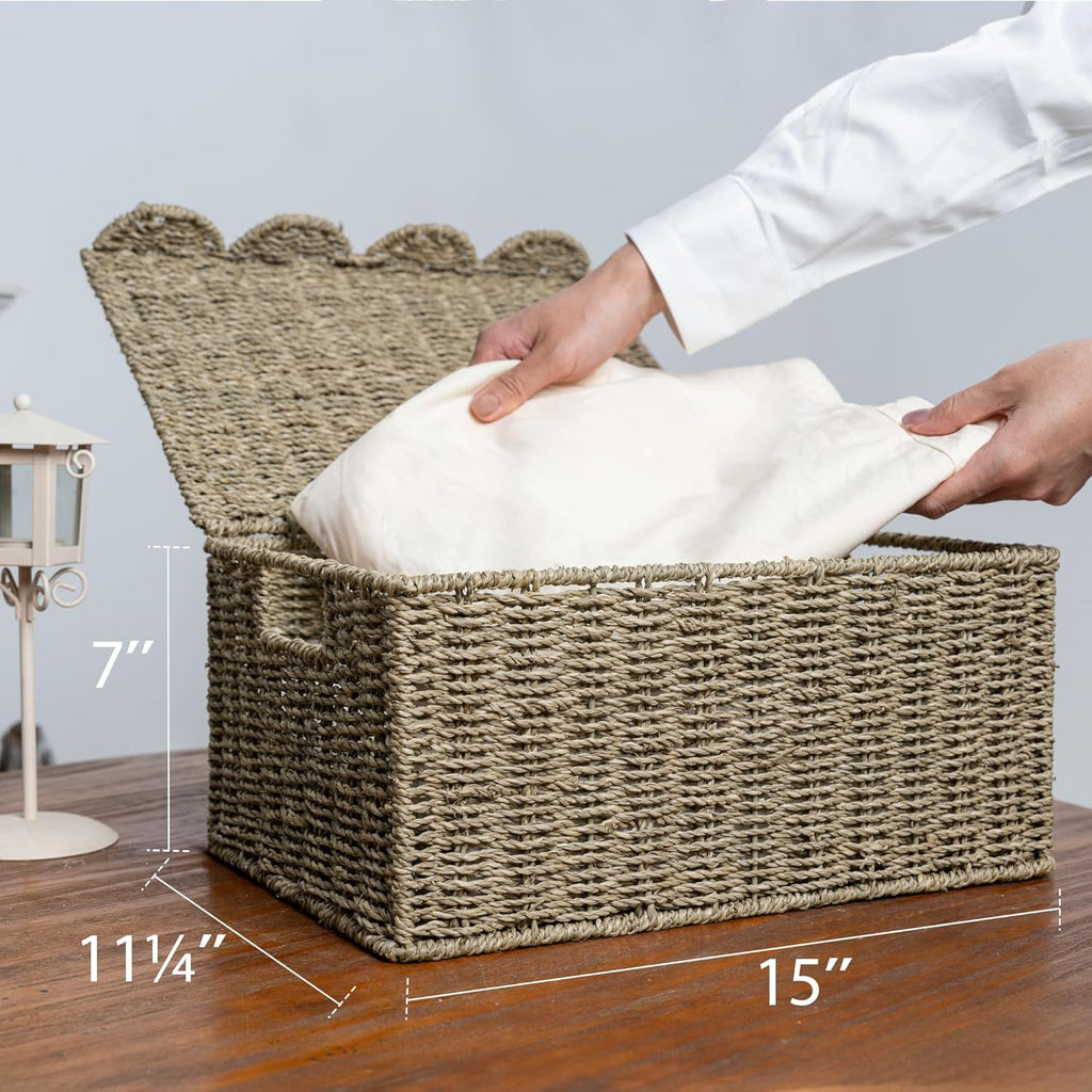 Beige Storage Basket — 15" - View 2
