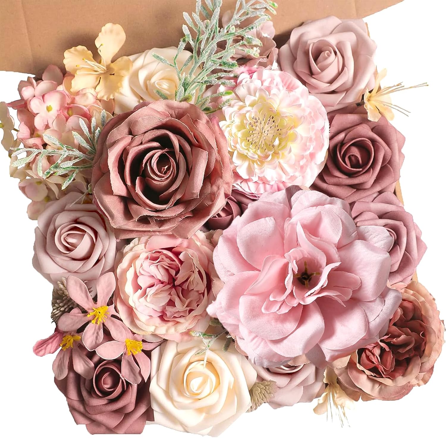 Blue Artificial Flowers — Garden Dusty Pink Rose
