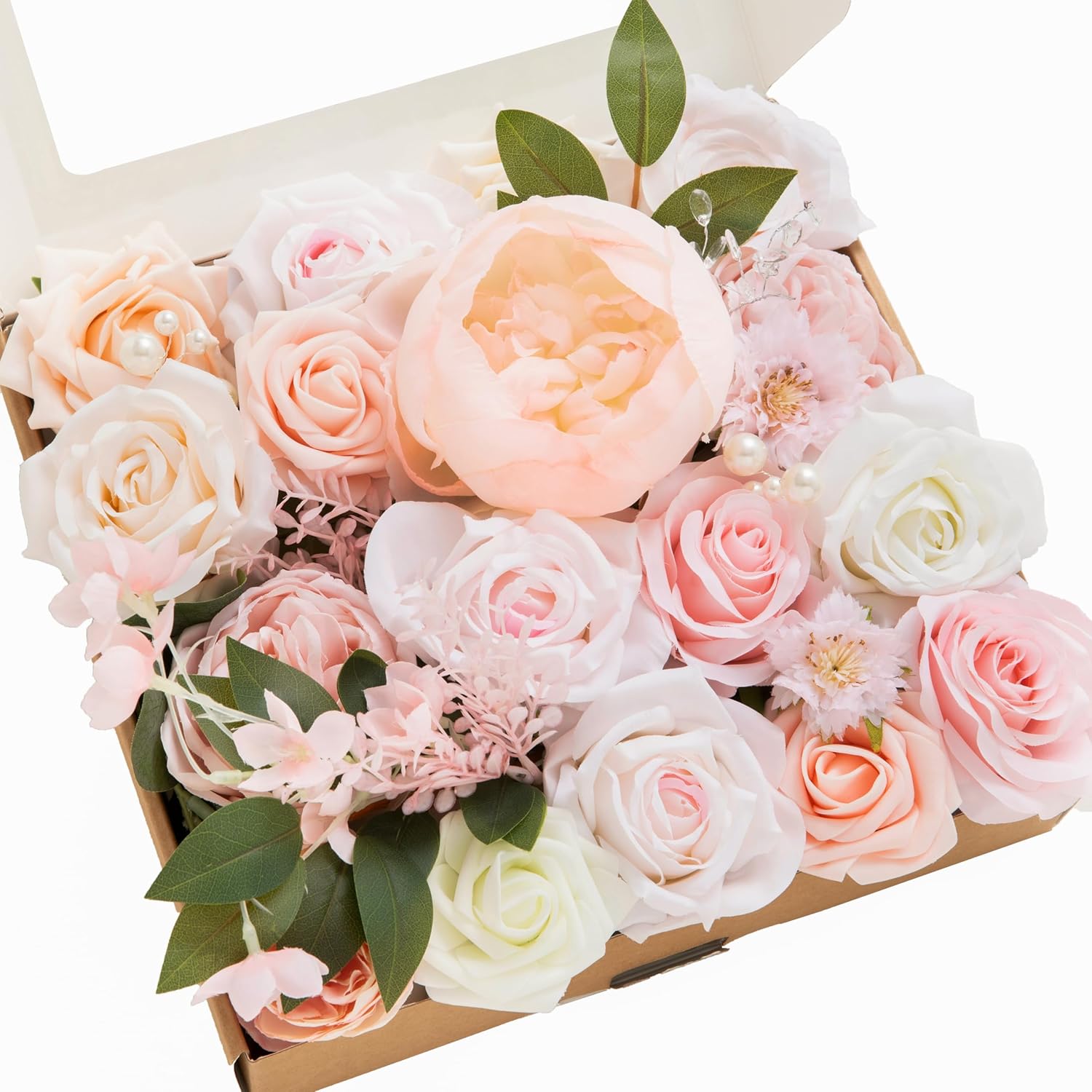 Luxe Beige Artificial Plant — Pk-pink & Cream