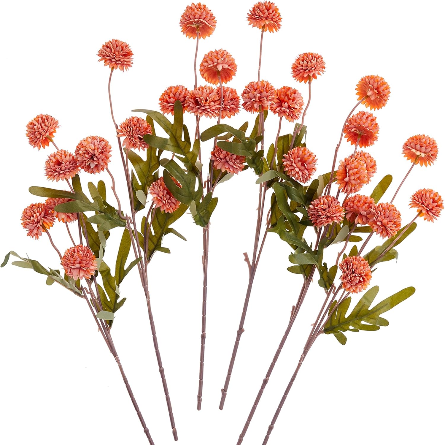 Beige Artificial Flowers — Orange