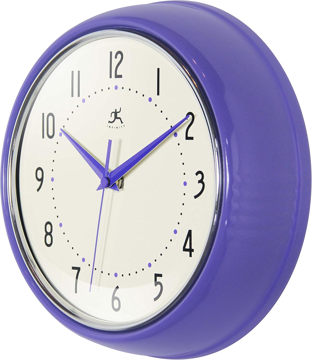 Mid-Century Black Wall Clock — 9" — 9.5 Inch