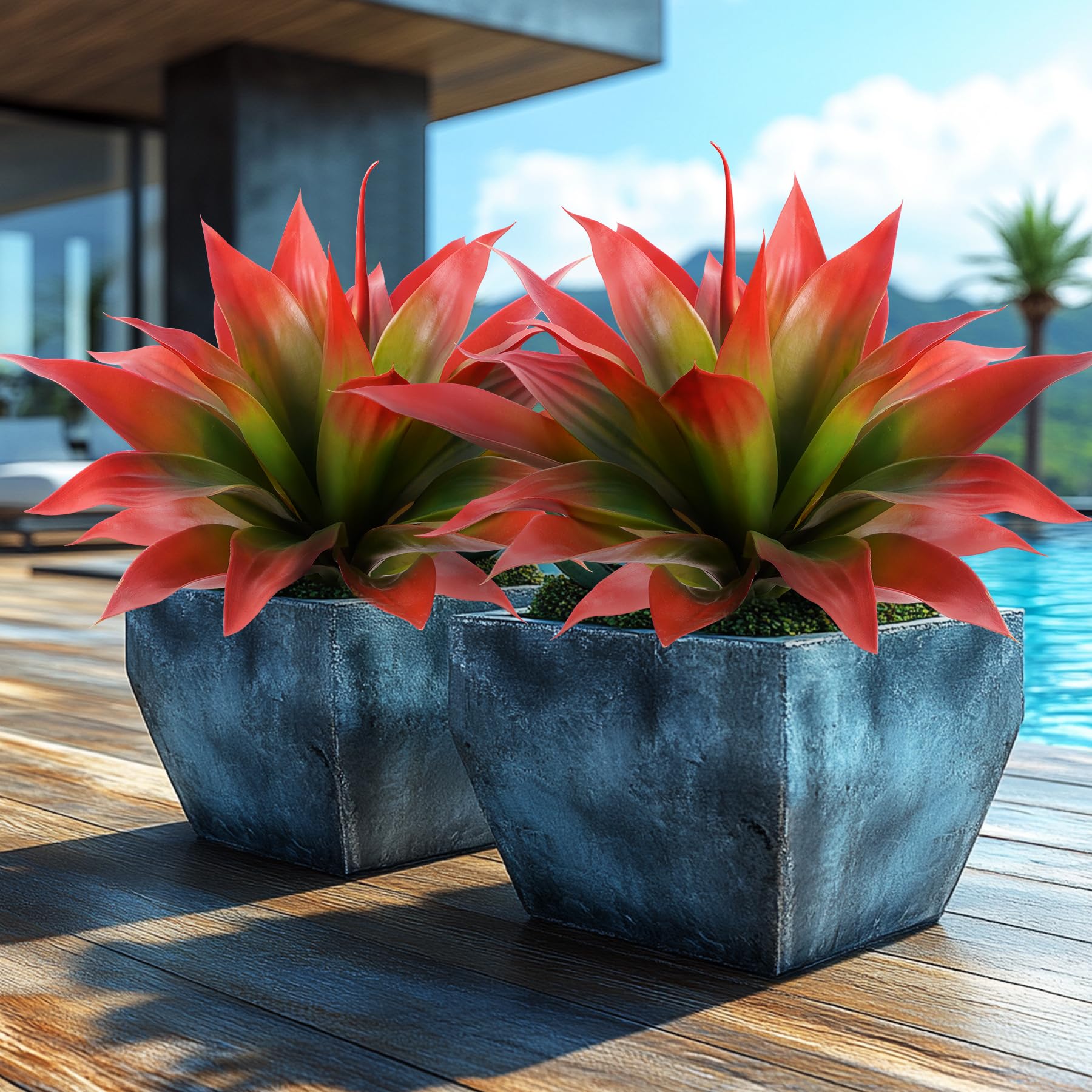 Green Artificial Plant — 22"