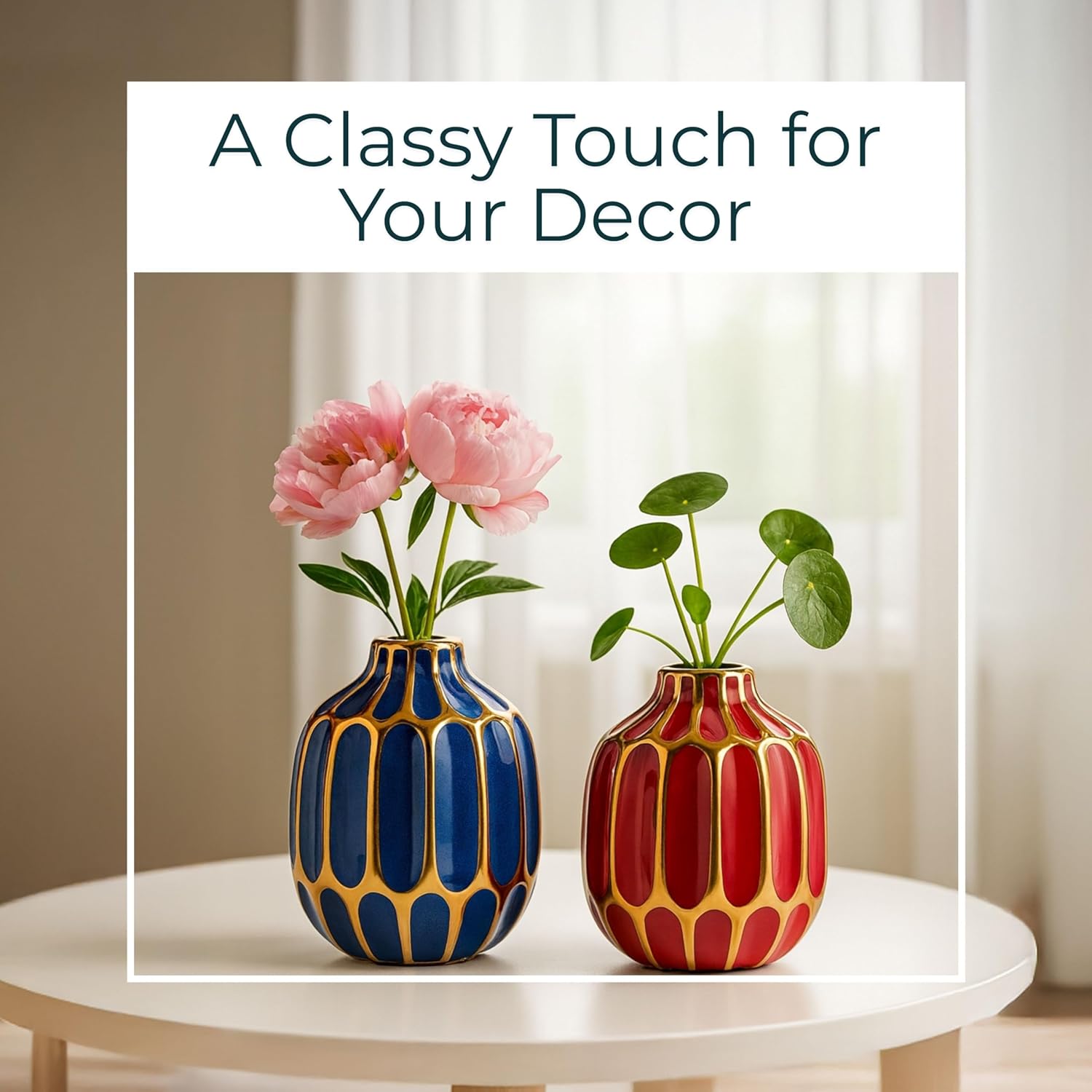 Modern Black Flower Vase — 5" - View 3