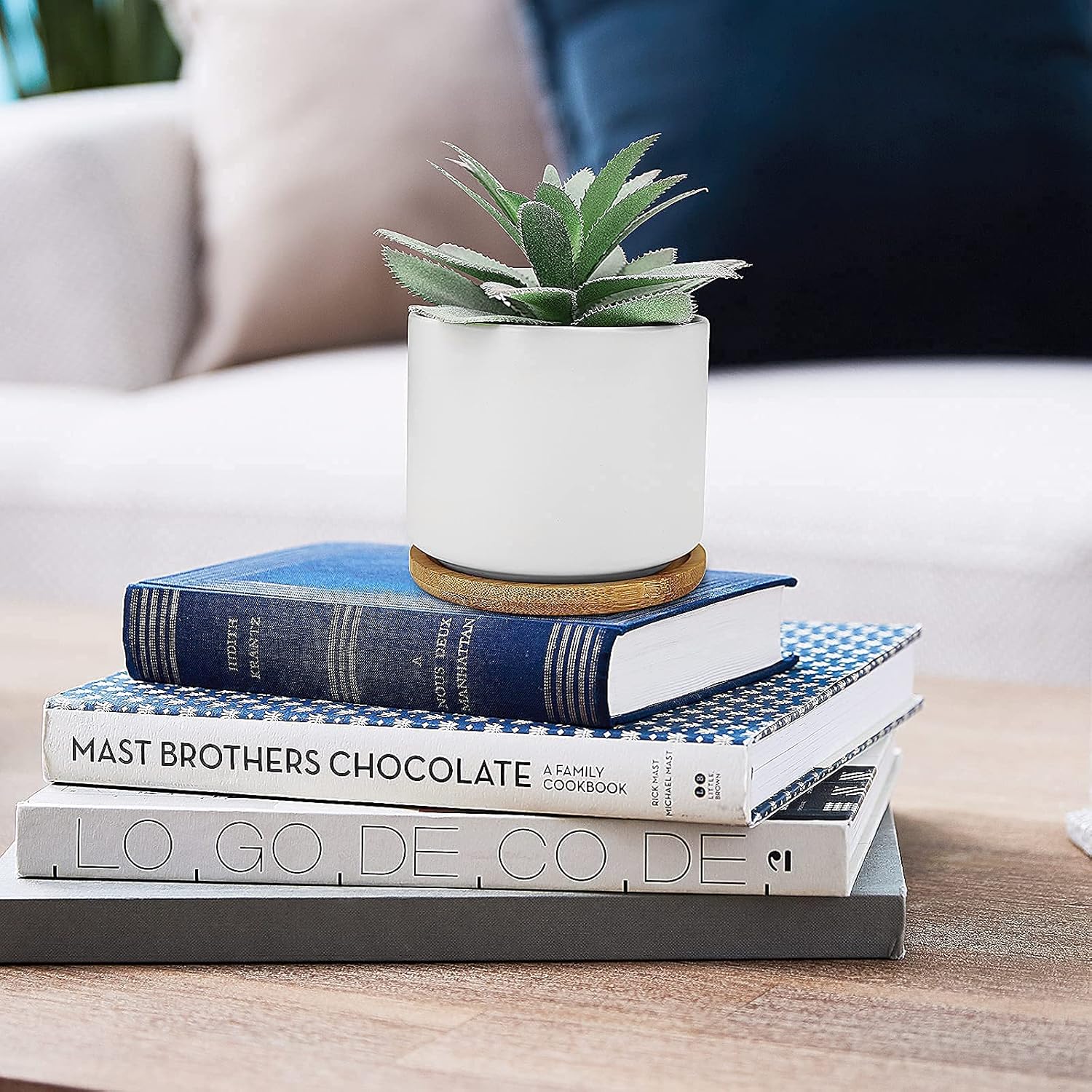 Wood Artificial Plant — 9" - View 2