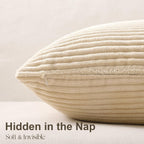 Velvet Boho Beige Throw Pillow Cover — 20" - View 4