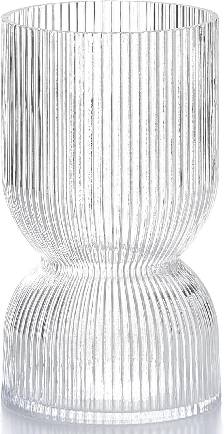 Black Flower Vase — 5" — Glass Bud Clear