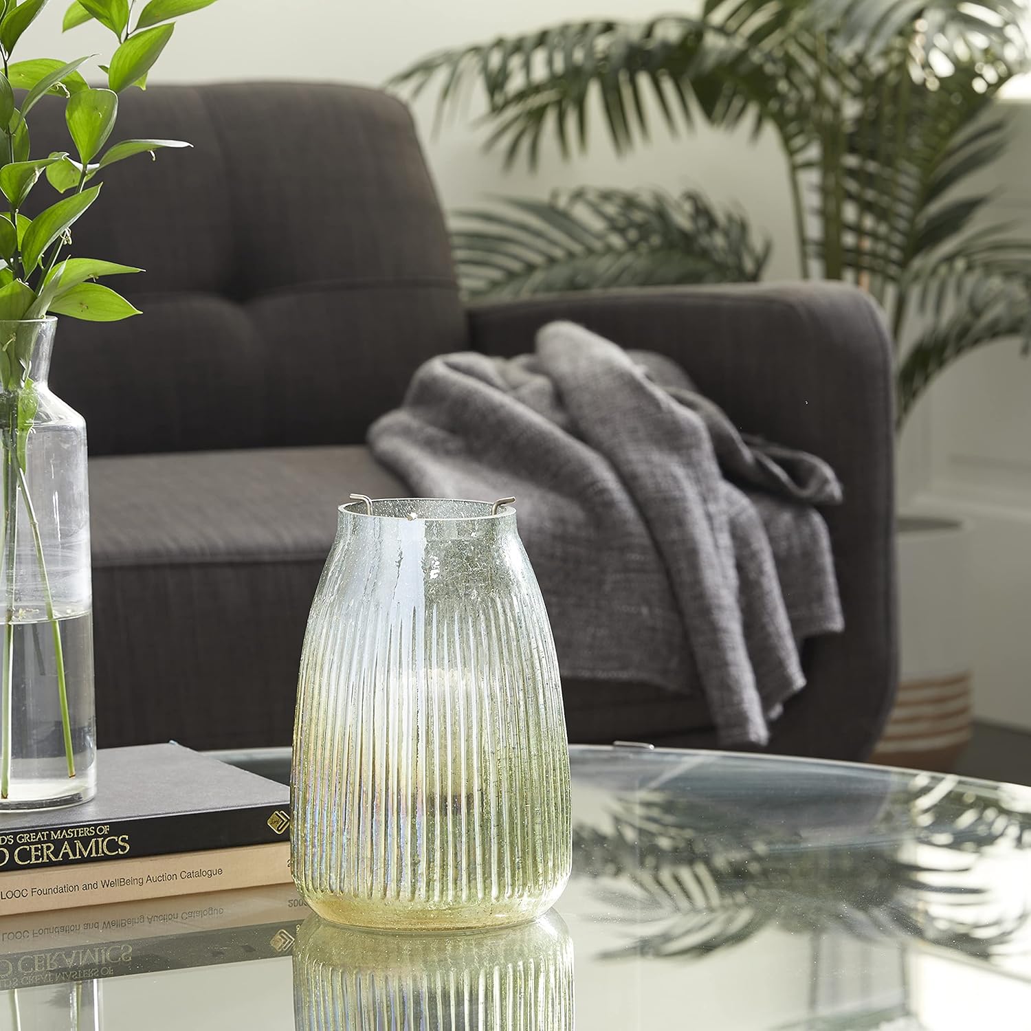 Luxe Beige Candle — 11" — 6" X 6" X 9"