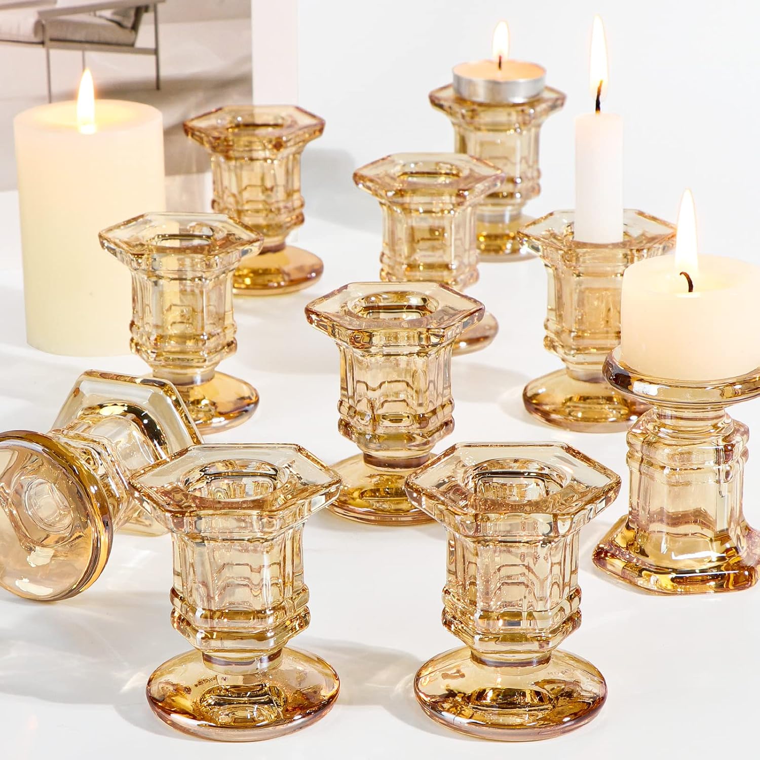 Luxe Blue Candle — Amber