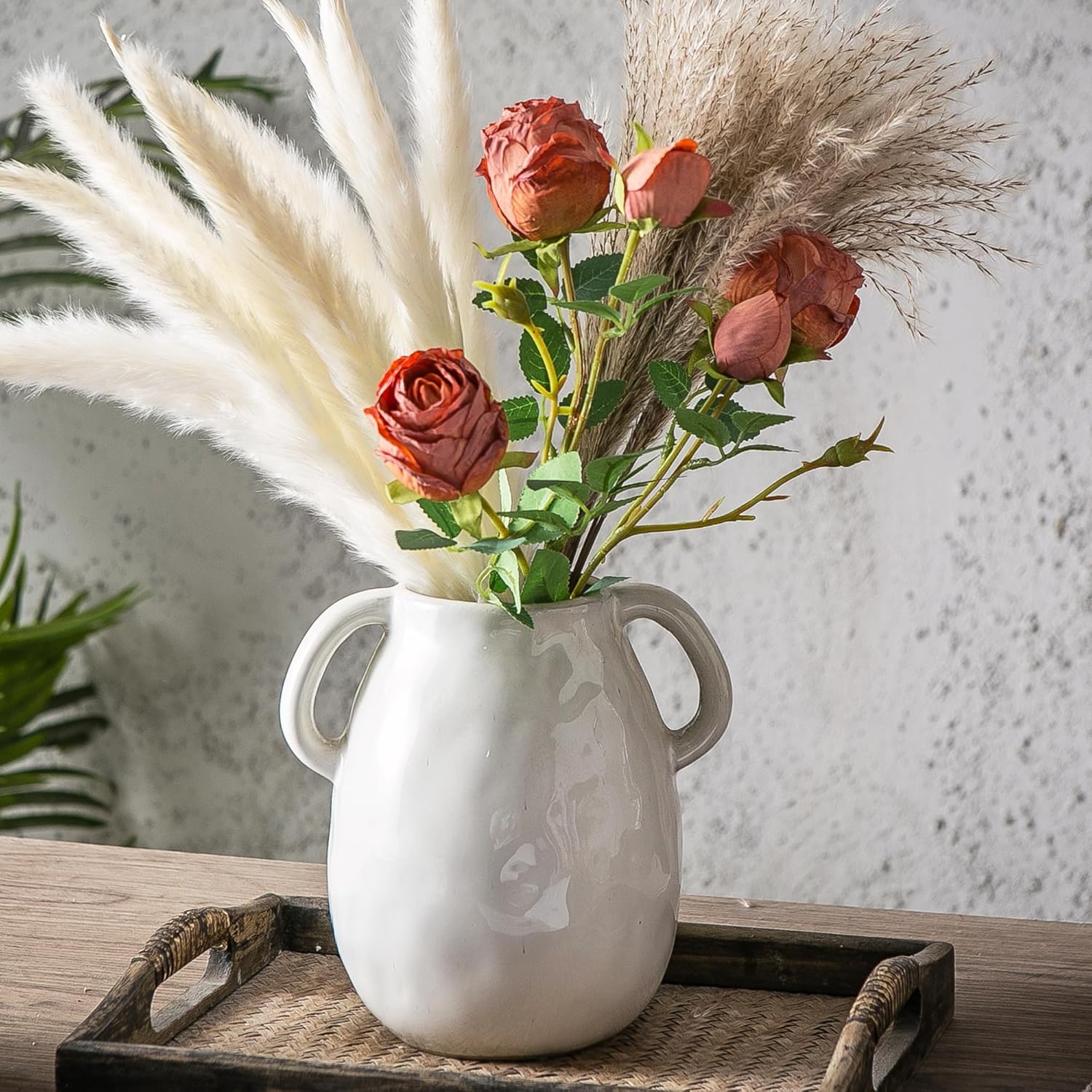 Farmhouse Beige Flower Vase - View 2