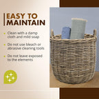 Handwoven Boho Rattan Storage Basket - View 5