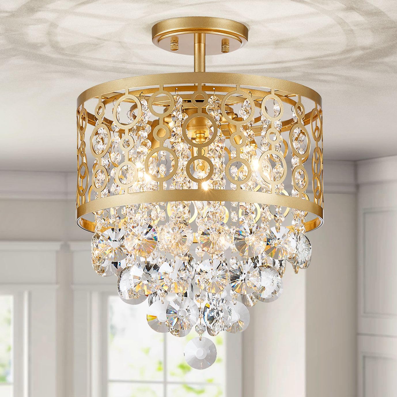 Luxe Black Chandelier — 3-Light