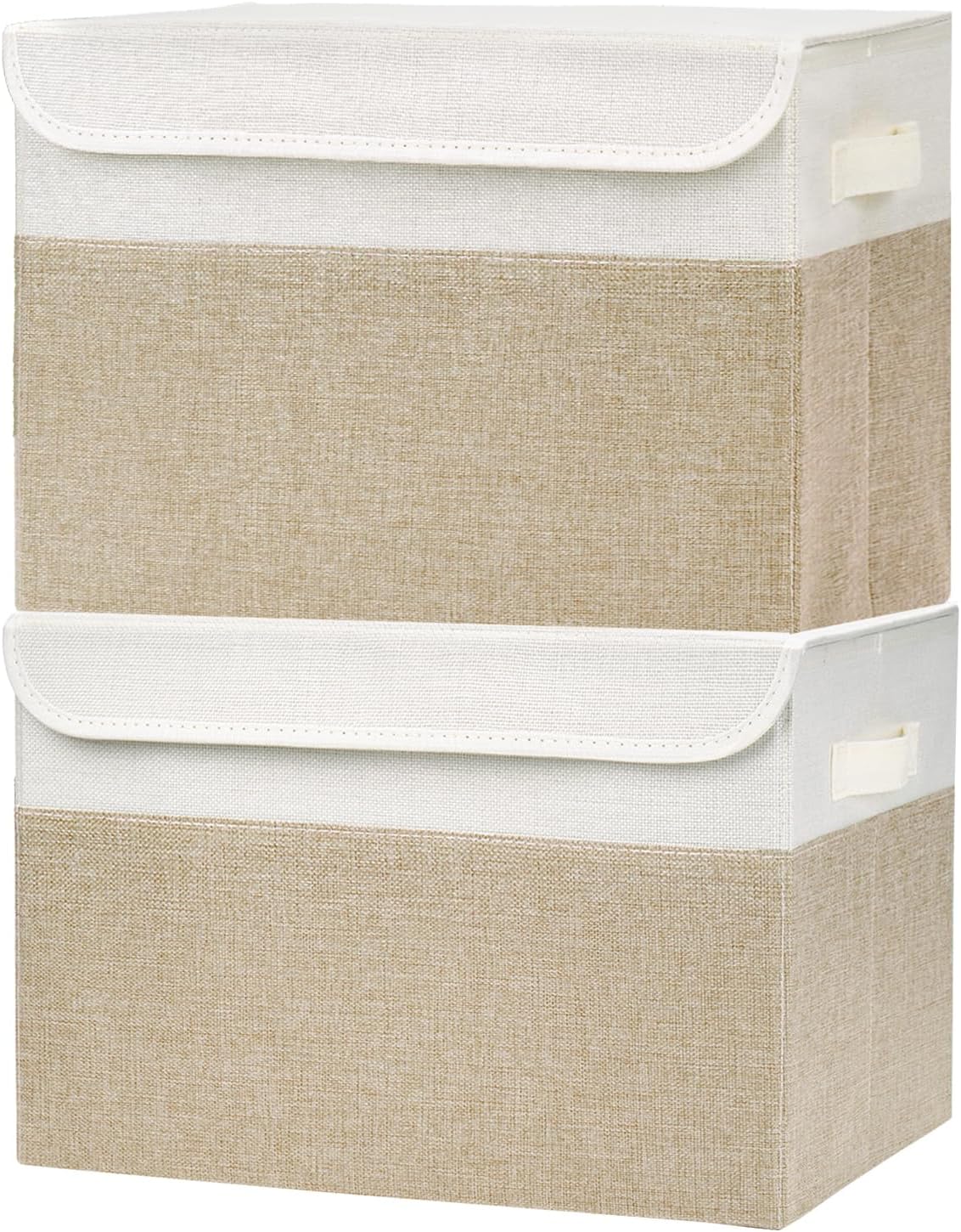 Linen Beige Throw Pillow — 6x9 — Beige & White