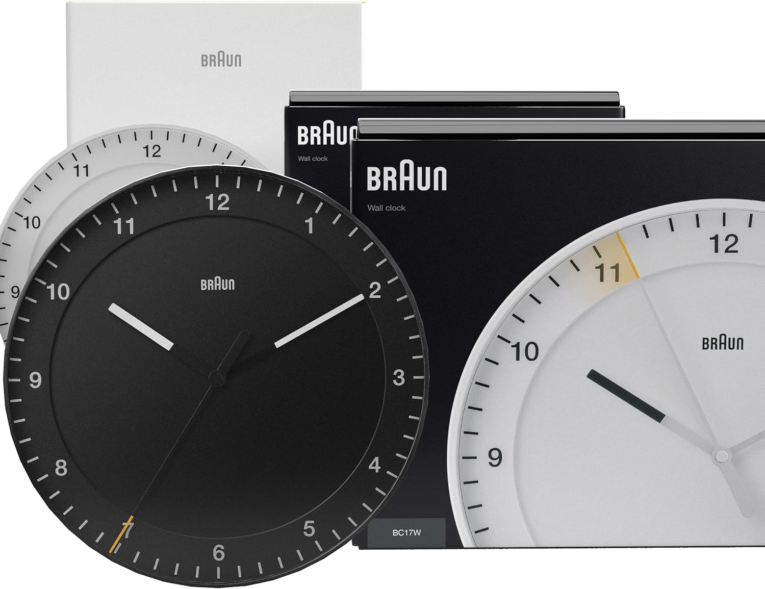 Wall Clock — 2 Pack Black/White