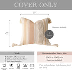 Tufted Boho Beige Throw Pillow Cover — 20" - View 6