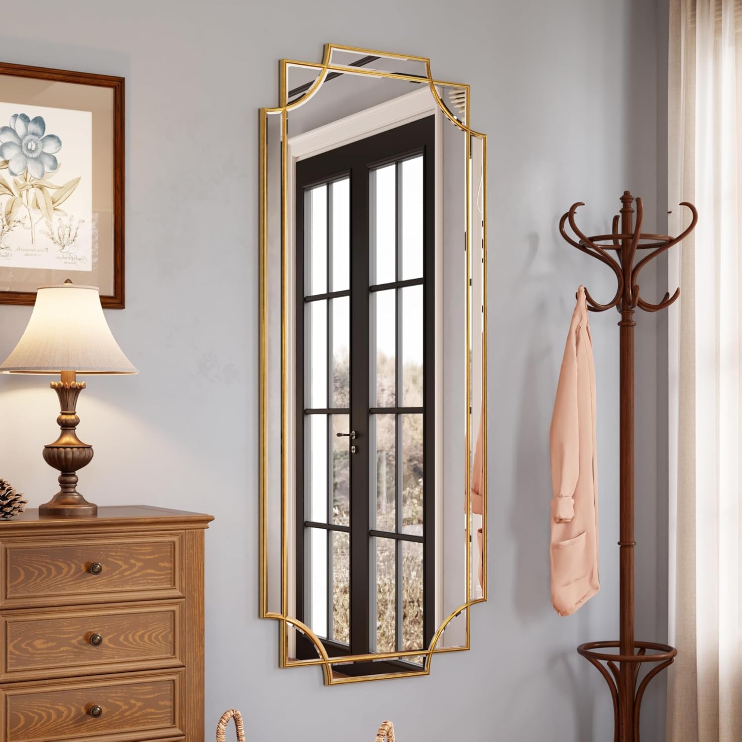 Beveled Farmhouse Glass Vanity Mirror — 30" — 58"L x 24"W