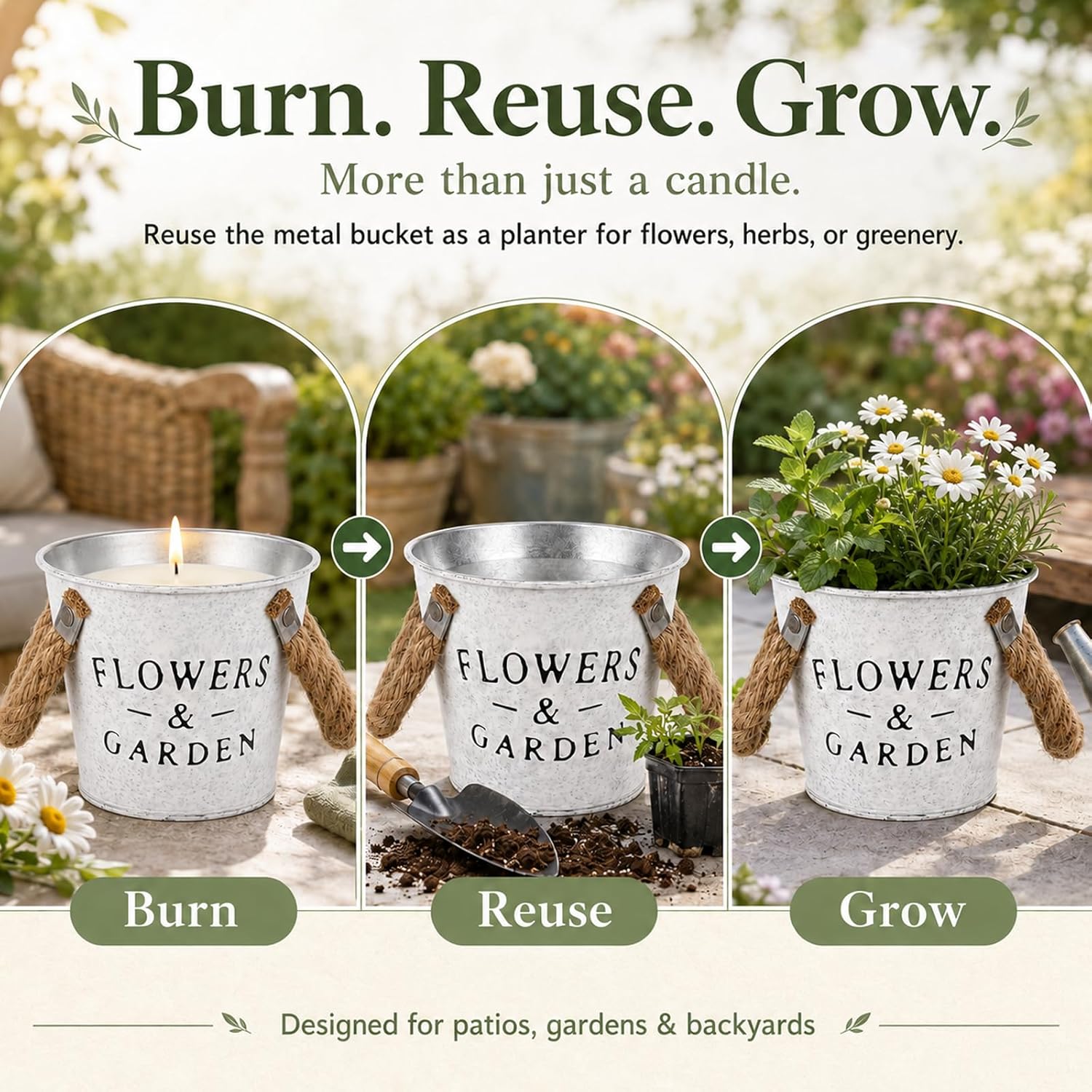Soy Wax Metal Candle - View 3
