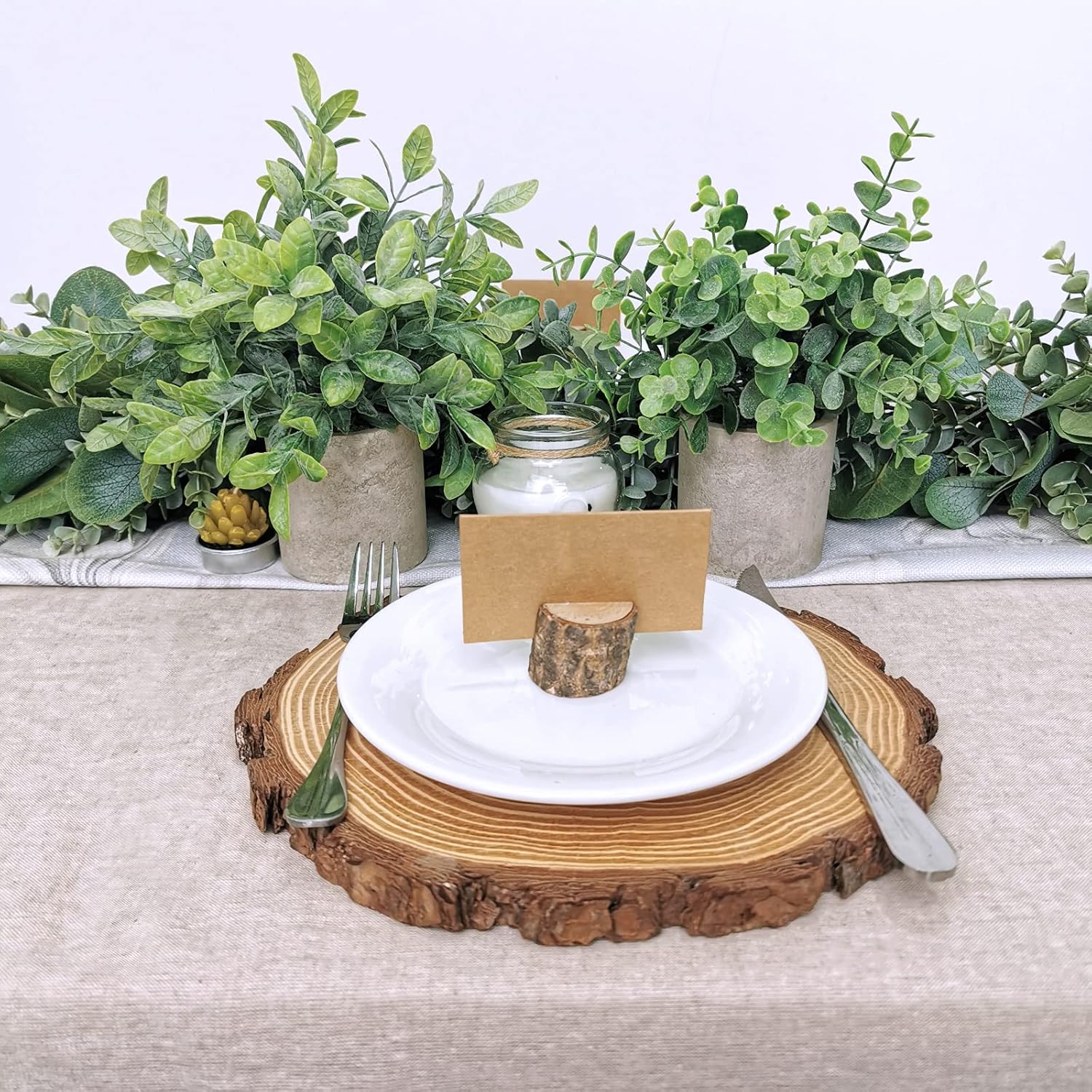 Farmhouse Wood Artificial Plant — Set of 2 - View 7