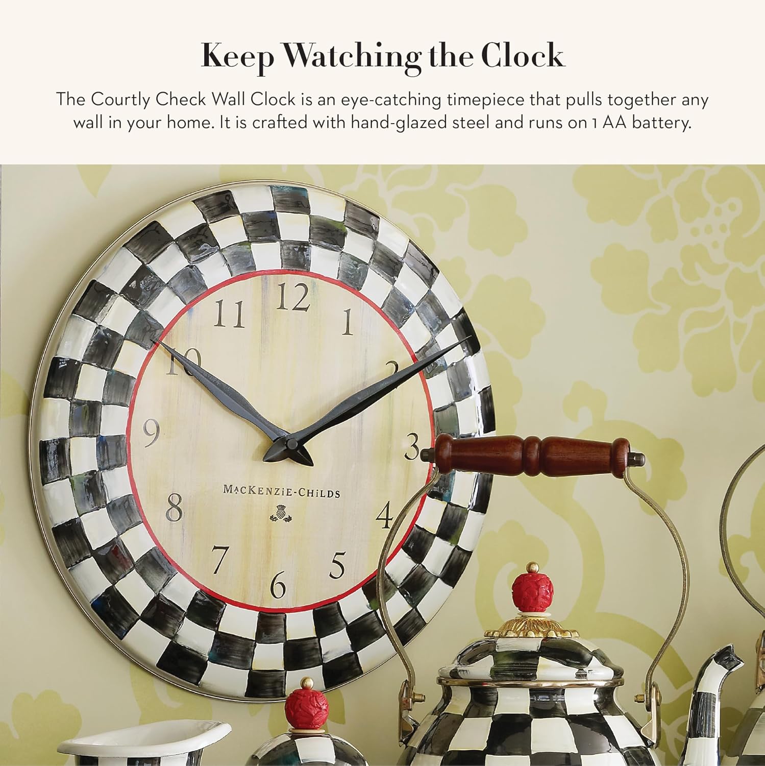 Purple Wall Clock - View 2